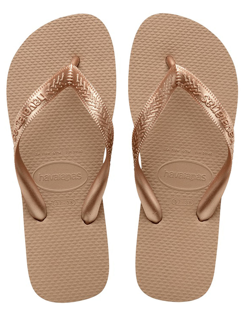 CHINELO HAVAIANAS TOP ROSE GOLD ROSE GOLD TAMANHO 34