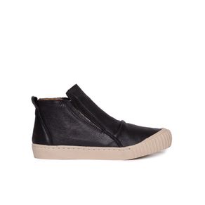 TÊNIS FEMININO EM COURO CANO ALTO ELÁSTICO Khelf