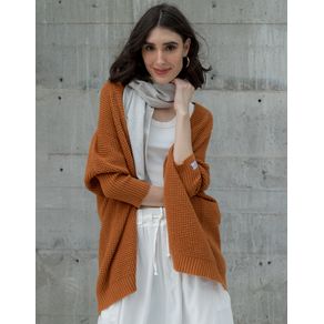 CARDIGAN FEMININO EM TRICOT AMPLO COM PUNHOS - Khelf