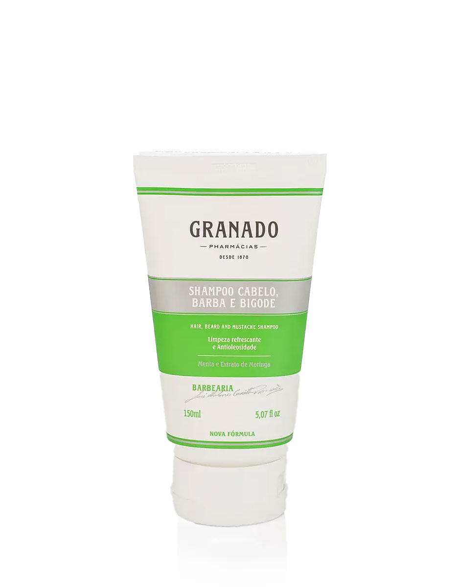 SHAMPOO MASCULINO PARA CABELO BARBA E BIGODE BRANCO TAMANHO U