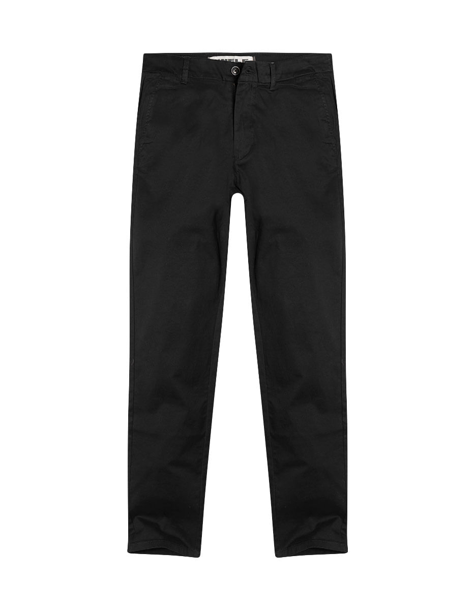 CALÇA MASCULINA CHINO EM SARJA AJUSTE CINTURA PRETO TAMANHO 38